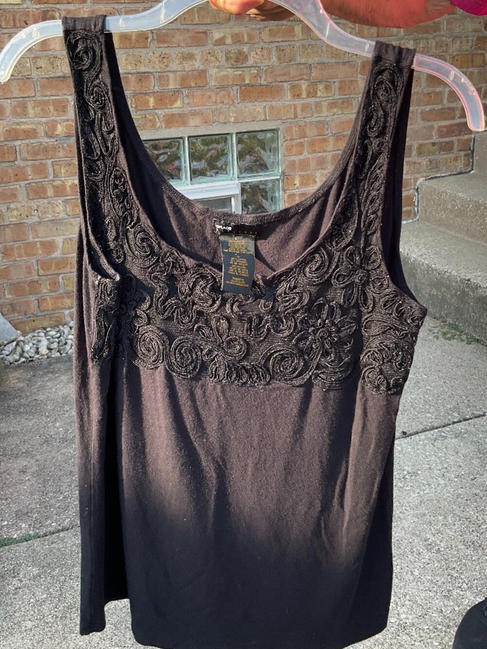 Grace Elements Women's Black Tank Top, Size L